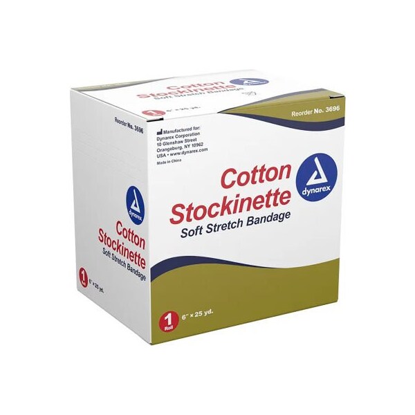 Dynarex Dynarex Cotton Stockinette, 6inW x 25 yards, Pack of 4 3696 - main